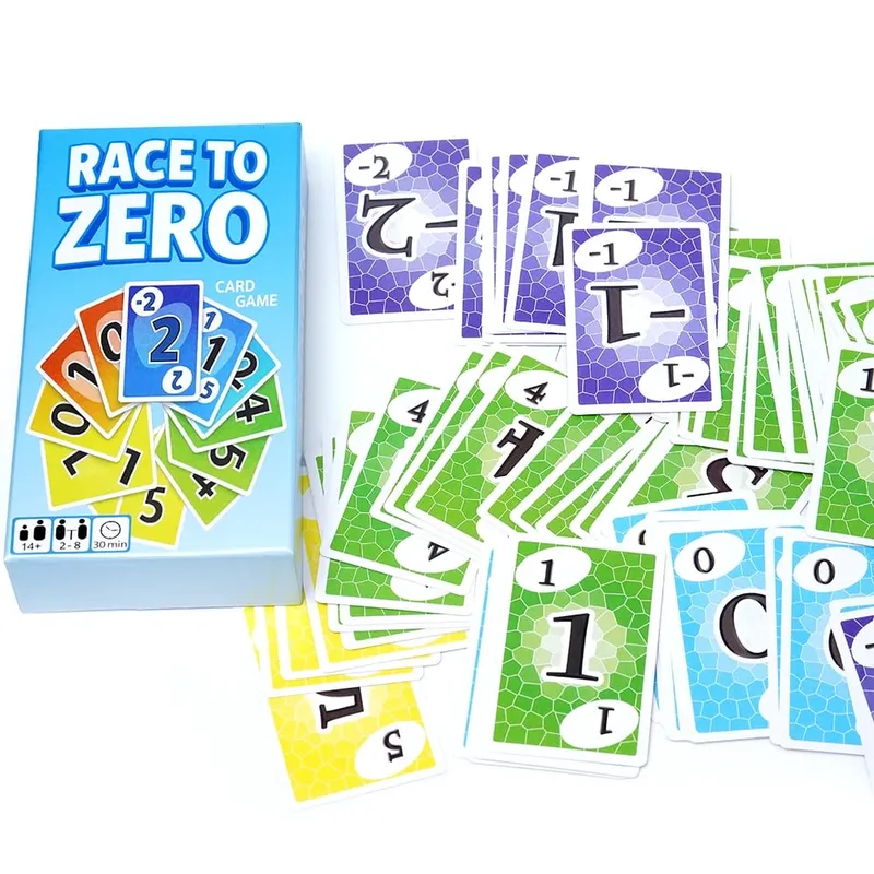 Race to Zero Card Game Fast Paced Strategy Card Game for Family Friends and Party Play Fun Competitive Number Travel Entertainme
