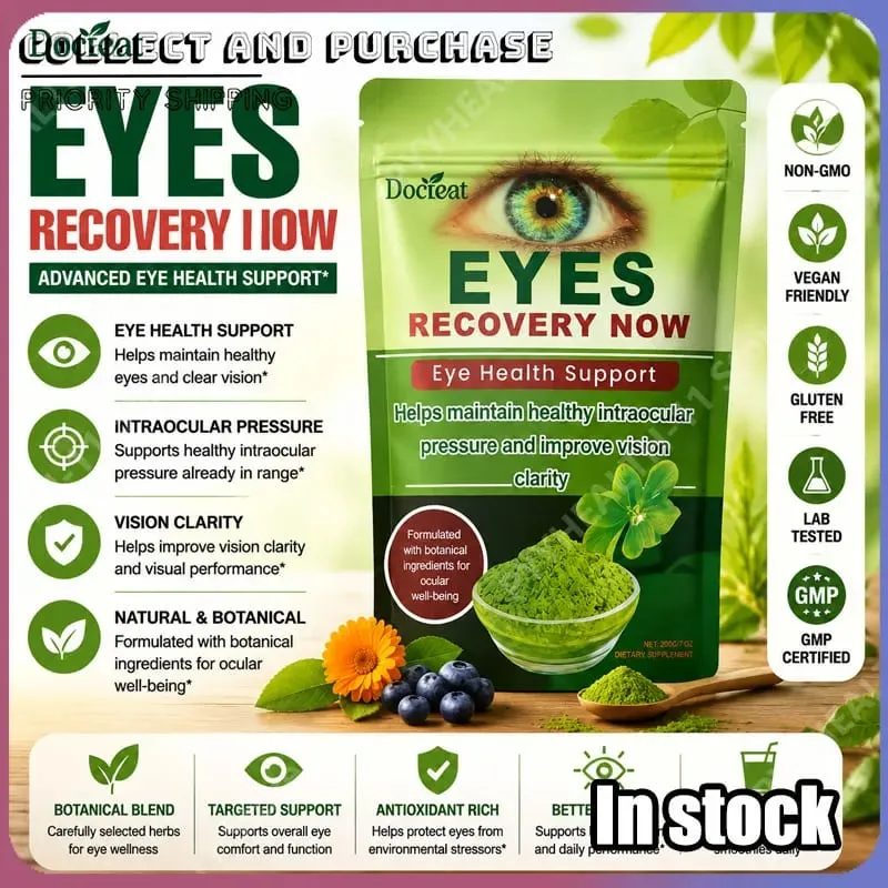 Docteat Eye Recovery Powder Botanical Ingredients with Lutein Zeaxanthin Vitamin A Zinc Eye Health Supplement 200g — image 1