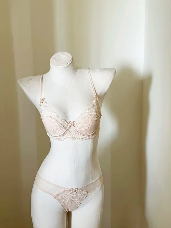 Sutiã minimizador feminino estilo francês, conjunto de lingerie sexy, suporte de peito grande, meia xícara, arame macio, anti-flacidez, conforto, sutiãs finos — image 9