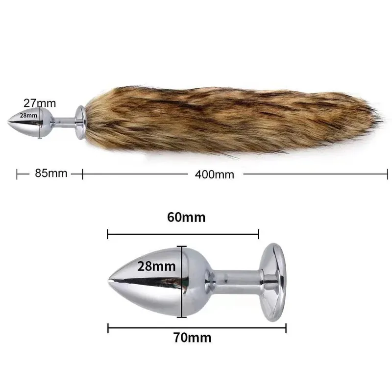 Fox Tail Anal Plug Sex Anal Toy Butt Plug For Women Adult Sex Toy Stainles Steel Anal Plug Smooth Butt Plug Cosplay Sex Toy