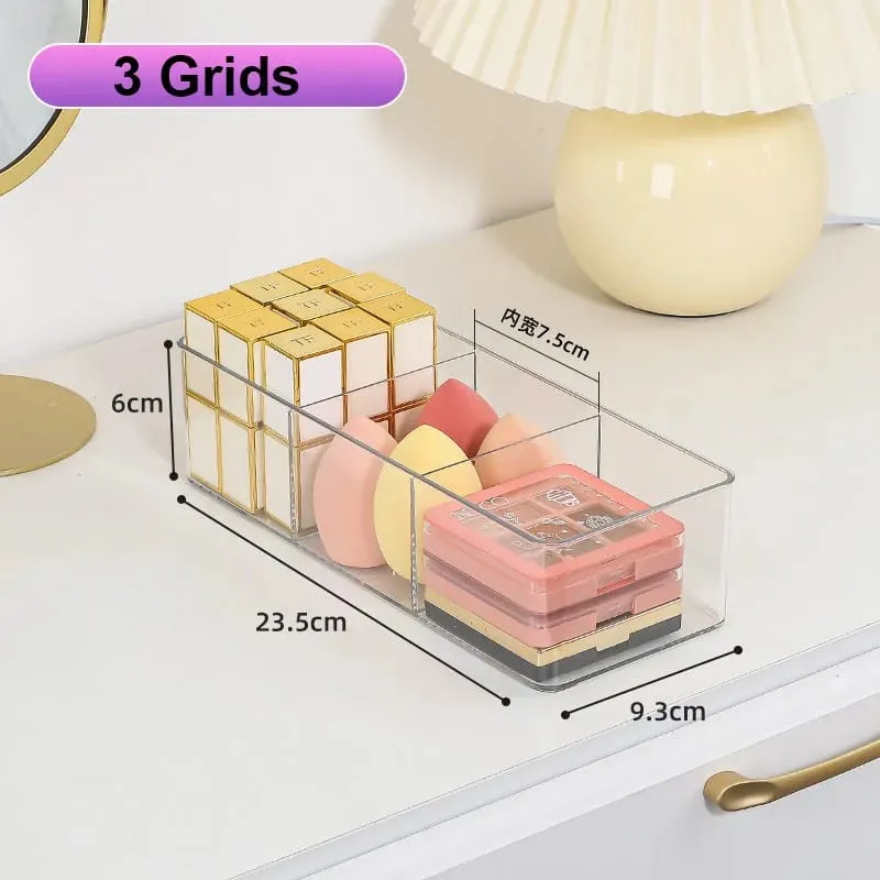Acrylic Cosmetics Storage Box for Lipstick Makeup Brushes Layered Storage Desktop Drawer Comestic Tools Makeup Puff Storage Box