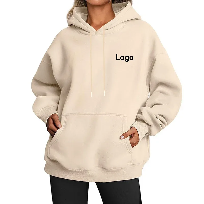 Customized Oversize Hoodies Women Fashion Printed Loose Long Sleeve Shoulder Drop Cuff Sweathsirts Streetwear Pullovers Sudadera — image 6