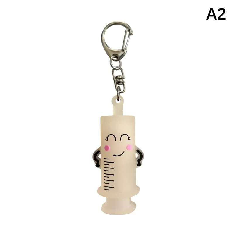TT1pc For Home Nurses And Doctors Rubber Cutter Aid Medication Vial Breaker Tool Syringe-Shaped Ampoule Bottle Opener Keychain