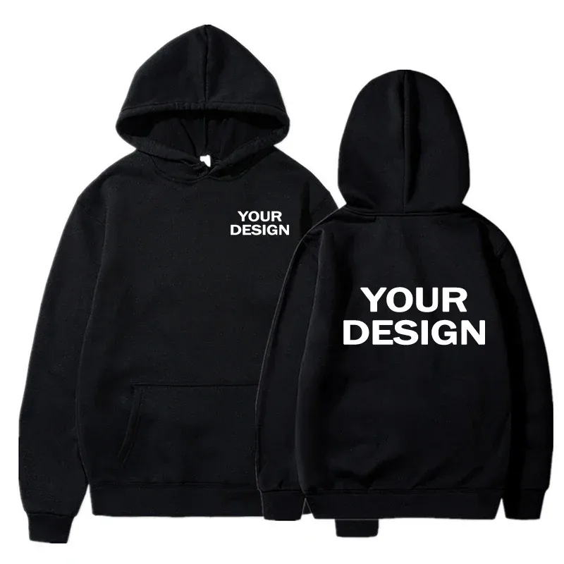 Customized printed men's and women's hoodies, loose casual solid color hoodies, personalized street long sleeved sweatshirts — image 8