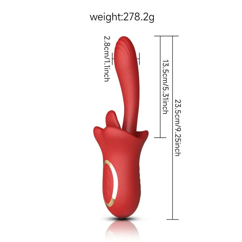هزاز دفع 10 سرعات للنساء 3 أوضاع لعق اللسان G Spot البظر مدلك 100% مقاوم للماء ألعاب جنسية للبالغين