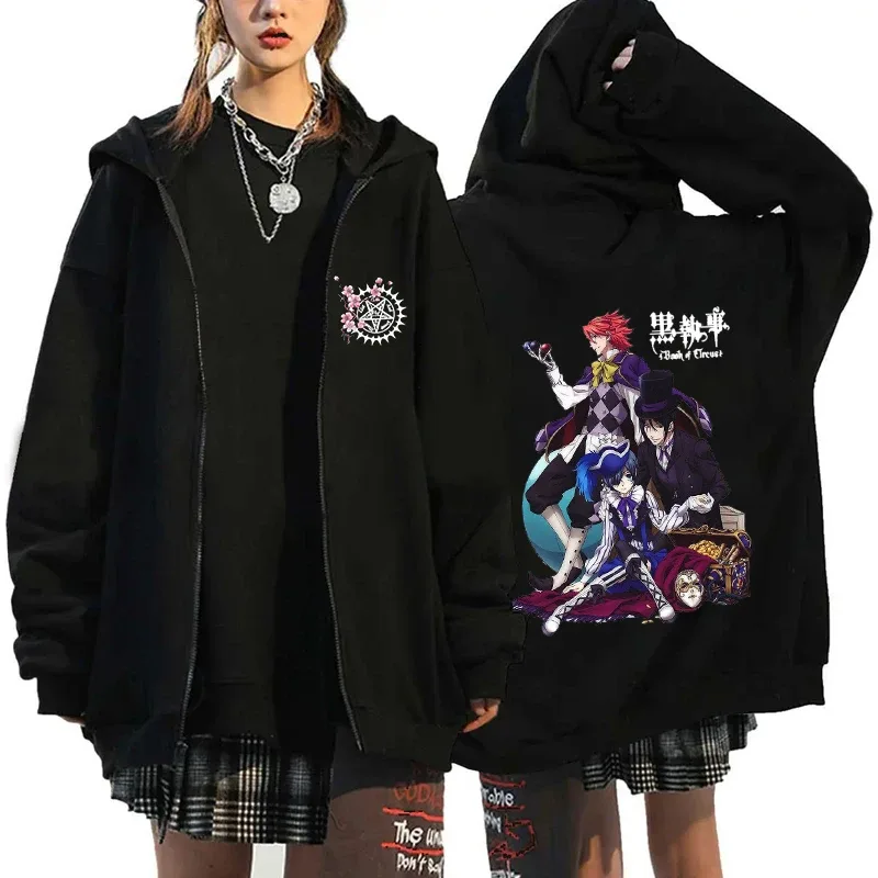 2025 Hot Aniem Cosplay Tops Black Butler Zipper Hoodie Fashion Autumn Winter Long Sleeve Sweatshirts Zipper Jacket For Man Woman — image 19
