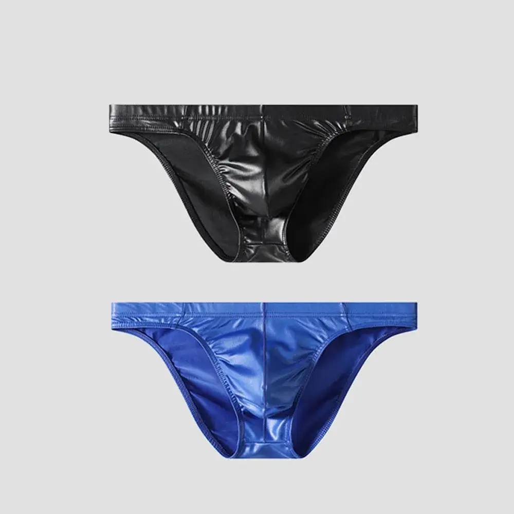 Waterproof Men Briefs Glossy Thong Silky Smooth Underpants Low-waist Men Underwear Waist Bulge Pouch Lingerie Panties Underpant — image 4
