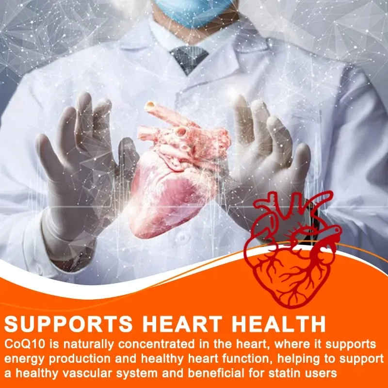 COQ10 Coenzyme Q10 200mg for Energy Antioxidant Cardiovascular Brain Health Natural Non-GMO — image 6