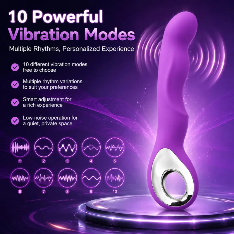 10 Speed G Spot Vibrator AV Magic Wand Massager Dildo Vibrators Dual Clitoris Stimulator Vaginal Massager Sex Toys for Woman 18+ — image 2