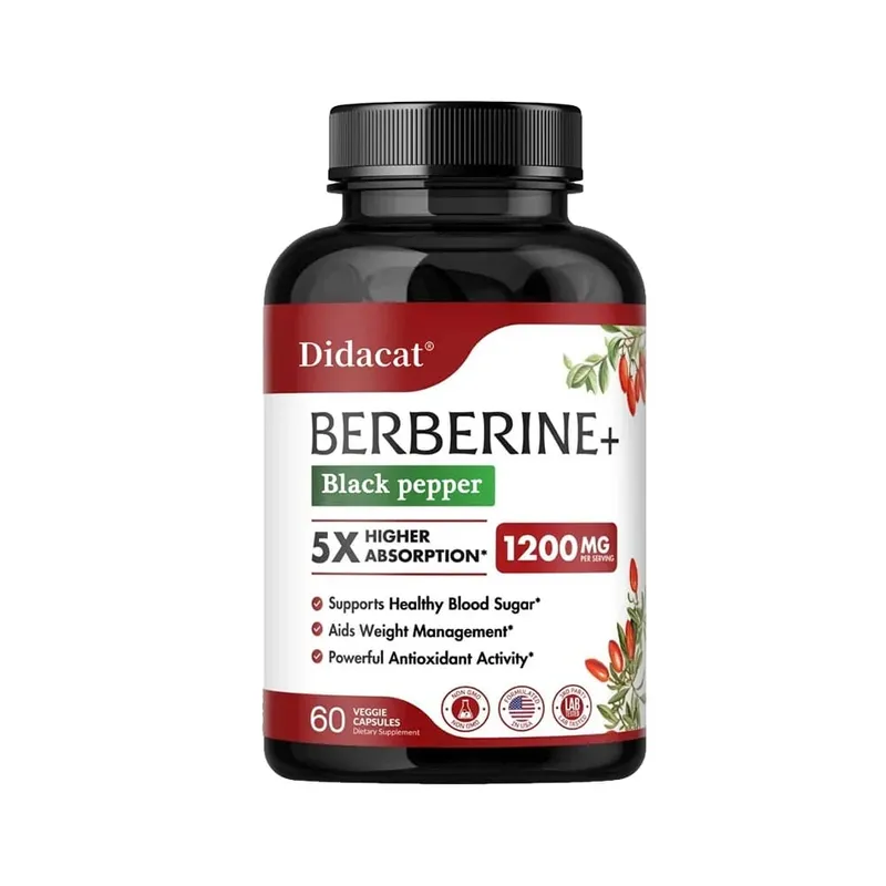 Berberin-HCl-Ergänzung – für Stoffwechsel und Cholesterin, Gewichtskontrolle, Magen-Darm-Trakt und Immunität, vegetarisch, glutenfrei