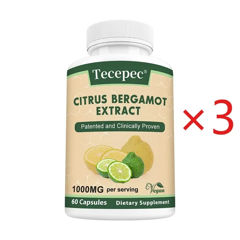 Citrus Bergamot 1000mg Capsules Antioxidant Supplement Support Immune Heart Cholesterol Cardiovascular & Blood Sugar Health