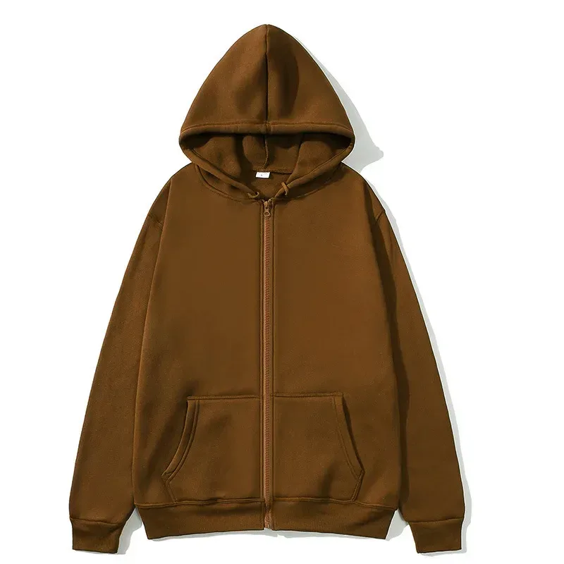 Women Fleece Zip Up Hoodies Running Sports Sweatshirts Fashion Female Classic Casual Zipper Jackets Y2k Hip Hop Streetwear — image 12
