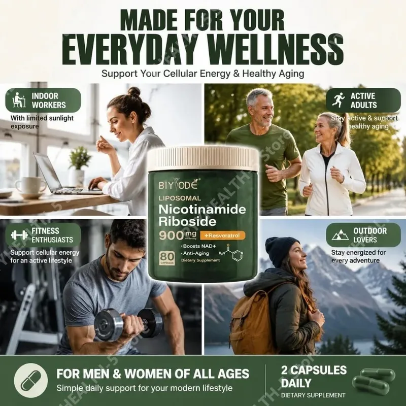 Liposomal Nicotinamide Riboside Capsules with NAD+ Boost and Quercetin Phytosome and Trans-Resveratrol 80 Capsules — image 3