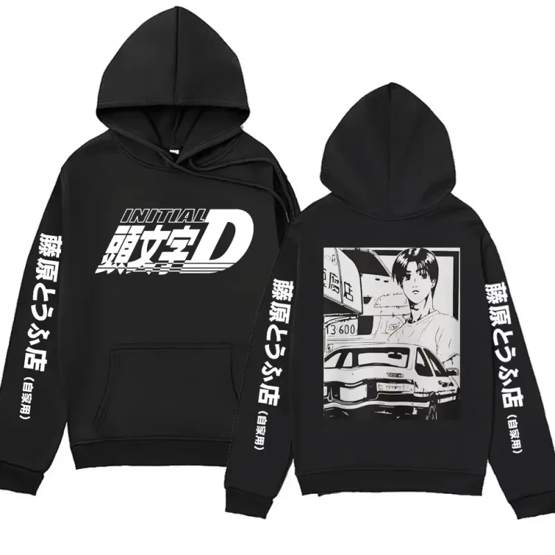 Anime Initial D AE86 Hoodie Hachiroku Shift Drift Cotton Hoody Takumi Fujiwara Tofu Shop Men Women Sweatshirts Winter Clothing — image 17