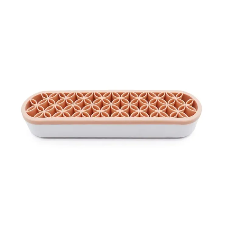 Silicone Makeup Brush Holder Stand Organizer Multifunctional Desktop Storage Rack Hole Design for Brushes Pens Pencils