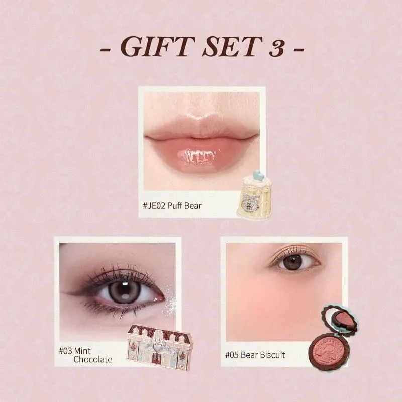Flowerknows Makeup Presentset Little Angel Bunny Garden Shell Smycken Lip Glaze Blusher Flower Know SWEETIE BEAR Blush Concealer — image 22