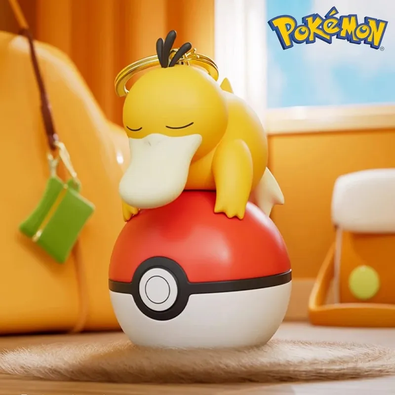 Pokémon Roztomilá zářící série Charm PokeBall Keychain Model Panenka Pikachu Piplup Bulbasaur Akční figurka Kreslená taška Příslušenství Dárek