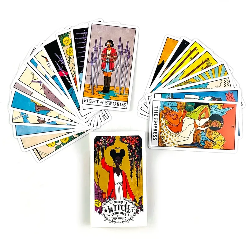 Modern Cadı Tarot Kartları 78 Güverte Oracle İngilizce Kehanet Borad Oyun Oynama, Yeni Başlayanlar İçin Mükemmel Kadın Kızlar Kişisel Kullanım — image 3