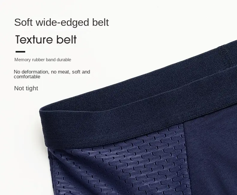 Solide Männer Sommer Eis Seide Unterwäsche Boxershorts Slips Atmungsaktive Unterwäsche Bambus Carbon Faser Anti-Bakterielle Hohl Höschen