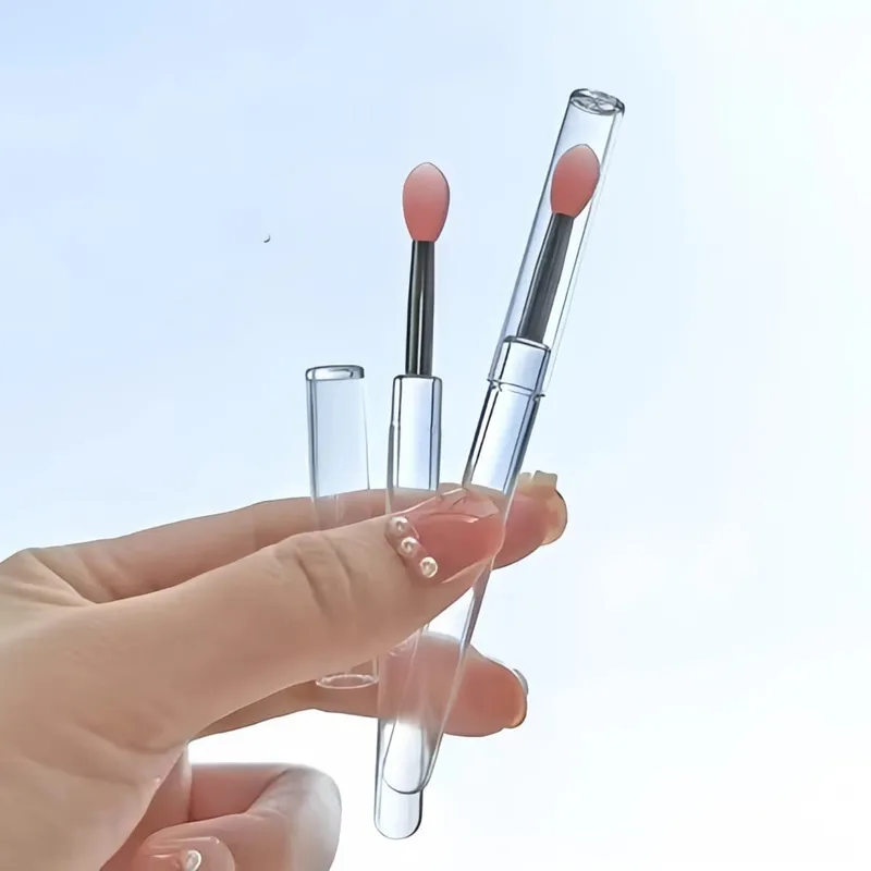 12pcs Silicone Lip Makeup Brushes with Dustproof Cover Lipstick Applicator Suitable for Lip Gloss Eyeshadow Makeup Tools