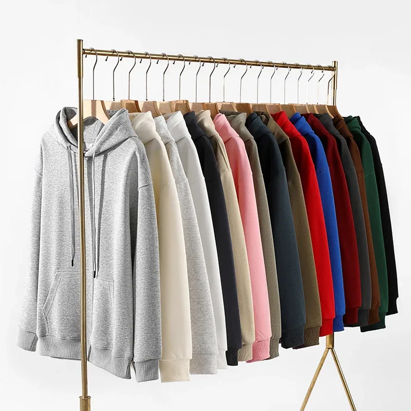 High Quality Custom Hoodie Cotton Sweatshirt Print Embroidery Brand Logo Text Photo Design Men Women Famliy Team Clothing 300g — image 4