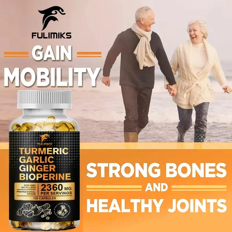 Buy 2 Get 2 Free! Turmeric Curcumin Supplement with BioPerine & Garlic for Joint Support Immune Health & Anti Inflammatory — image 7
