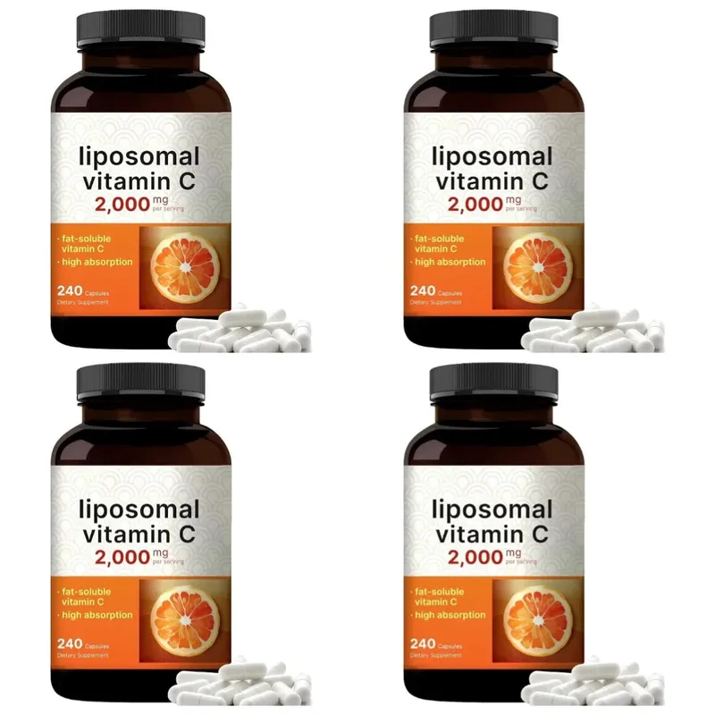 Vitamine C liposomale 2 000 mg soutient la santé antioxydante et la fonction immunitaire Absorption élevée Sans OGM Sans gluten – 240 gélules — image 9