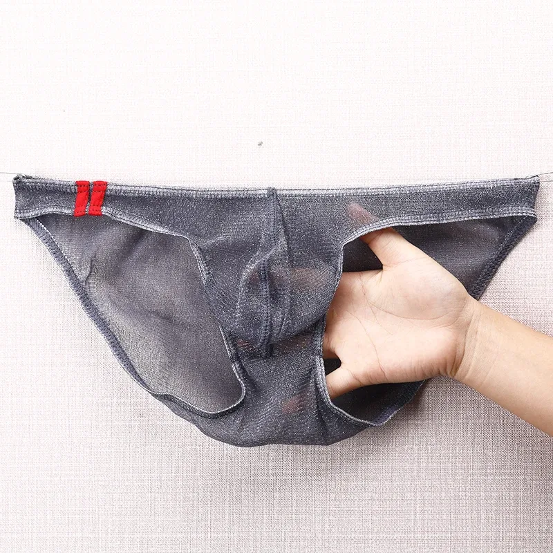 Sous-vêtements pour hommes, slips Ultra fins, taille basse, culotte respirante en maille — image 23