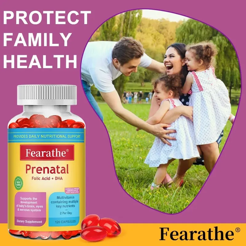 Prenatal Multivitamin with Biotin and Folic Acid for Enhanced Nutrient Absorption Gluten-free Non-GMO 120 Capsules — image 7