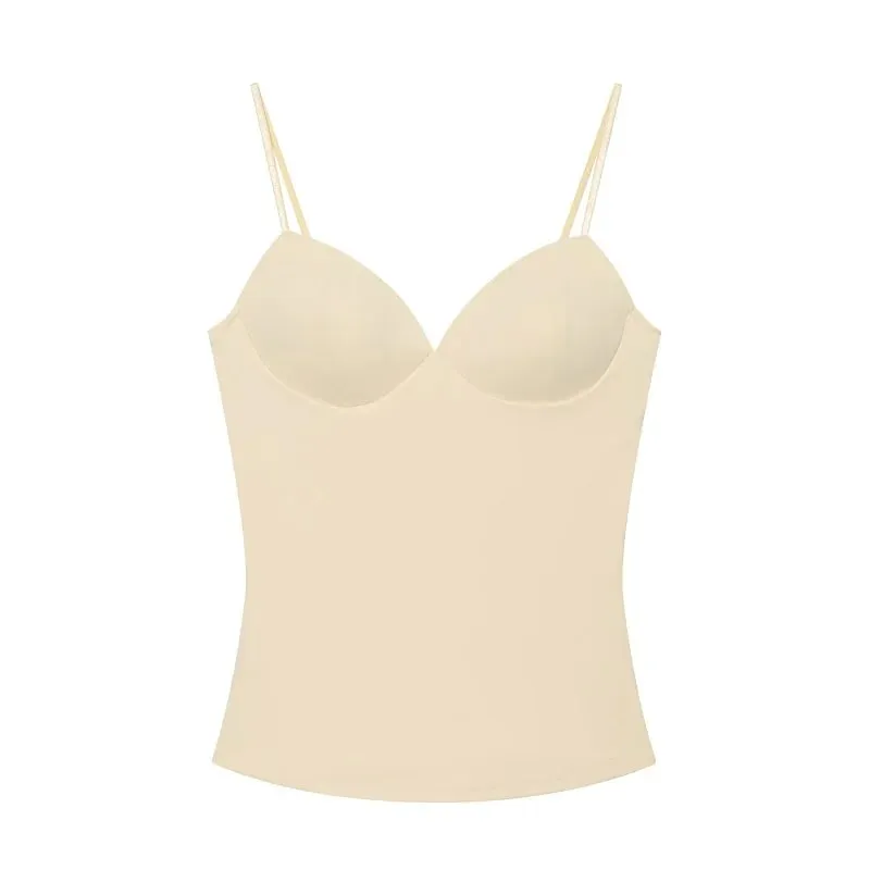 Sexy Corset Top Women Backless Bra Crop Top Woman Tanks & Camis Slip Tops for Women Sleeveless Bustier Tops Women Camisole