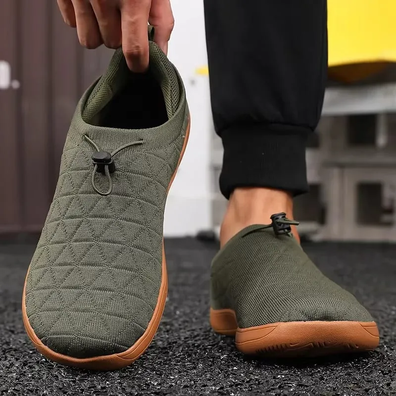Minimalist Grey Sports Shoes with Slip in Shoe Soles - Men Women Elastic Thick Sole Comfortable Shoe Suitable for Daily Walking — image 1