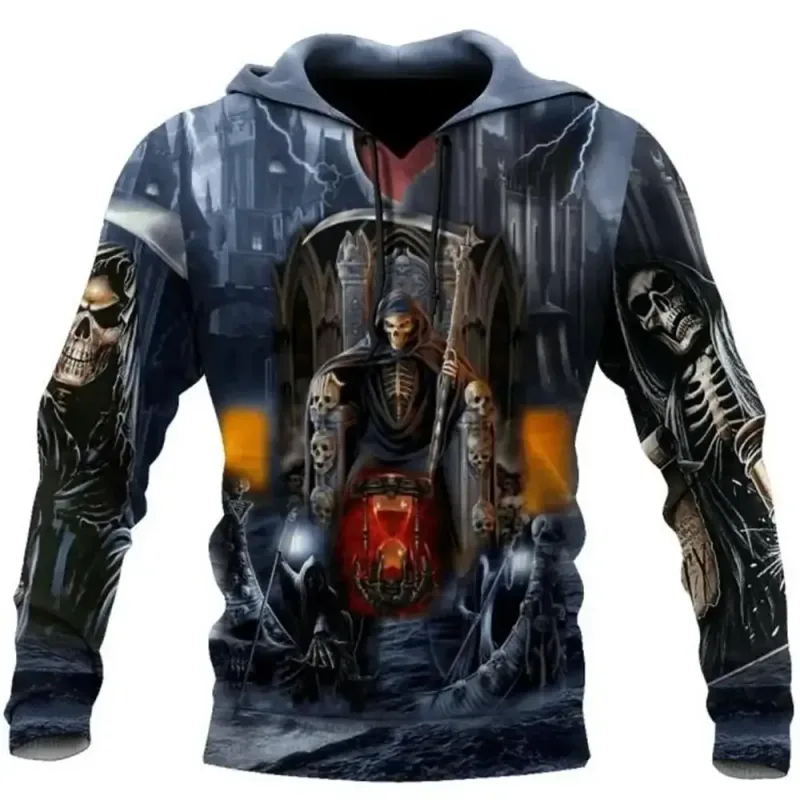 Vintage Skull 3D Print Hoodie Men/Women Casual Fashion Hoodies 2026 Pullover Sweatshirts Oversized Unisex Men Coat — image 19