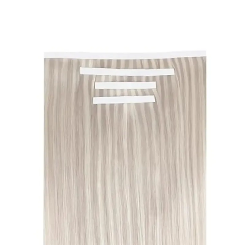 Full Shine Invisible Tape In Weft Hair Extensions Human Hair 4PCS Hand Tied Weft Double Sided Genius Tape Ins