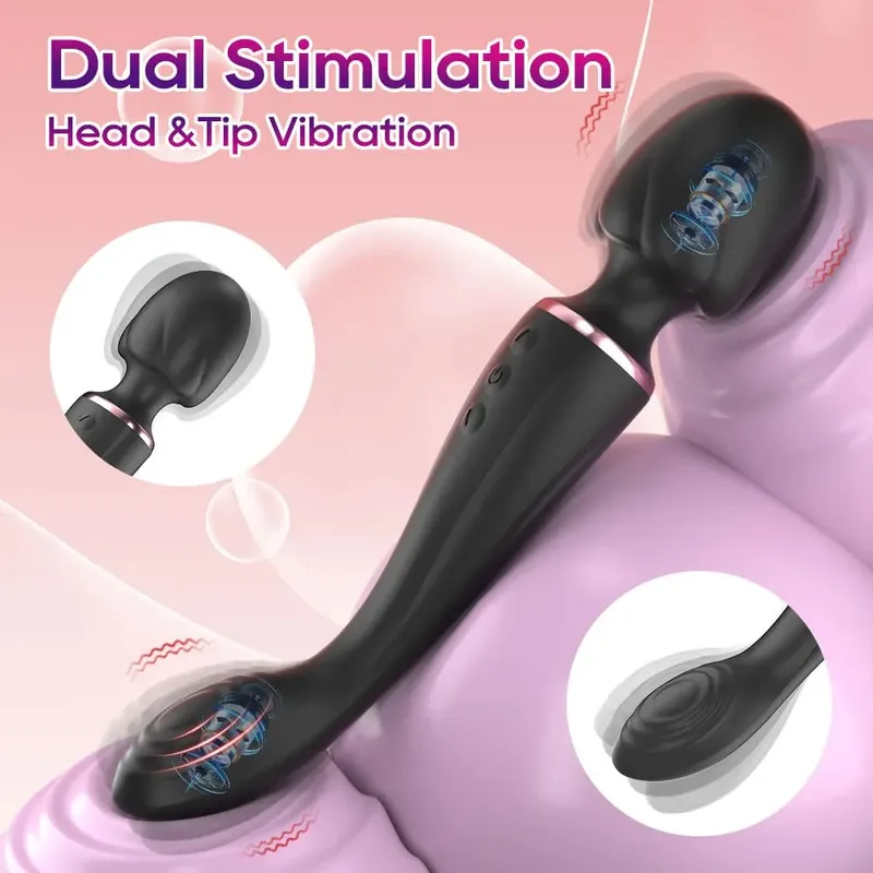 High Dildo Vibrator Power AV Magic Wand Massager Anal G Spot Clitoral Stimulation Waterproof Adult Sex Toys for Women & Couples