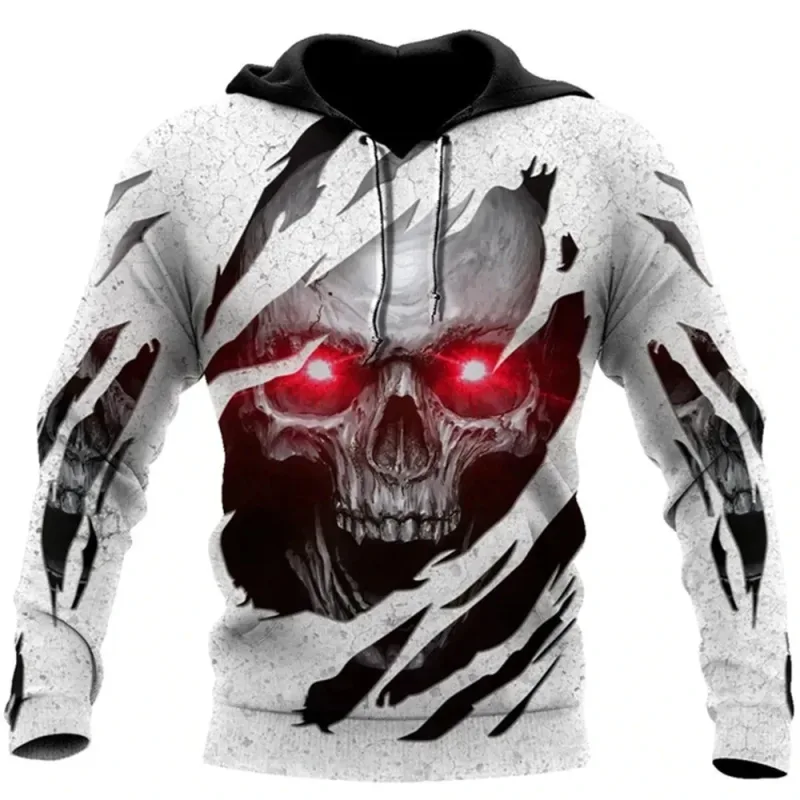 Vintage Skull 3D Print Hoodie Men/Women Casual Fashion Hoodies 2026 Pullover Sweatshirts Oversized Unisex Men Coat — image 6