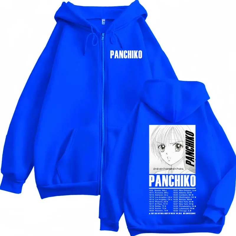 Panchiko DEATHMETAL Album Poster Print Zipper Hoodie Fashion Rock Zip Up Hooded Sweatshirts Men Women Casual Oversized Pullovers — image 6