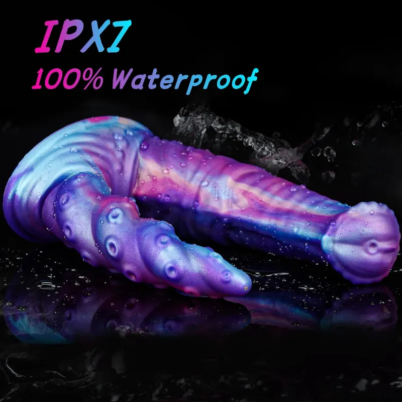 New Double Ended Realistic Anal Butt Plug Monster Dildo Strong Suction Cup Penis Cock Massager G-spot Stimulation Adult Sex Toys — image 3