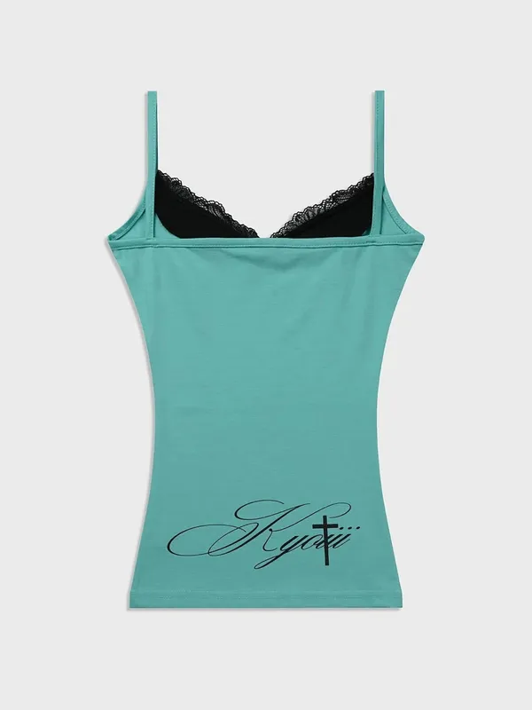 Summer Slim Fit Sleeveless Top Lace Camisole Vest New Style for Slimming Look — image 5