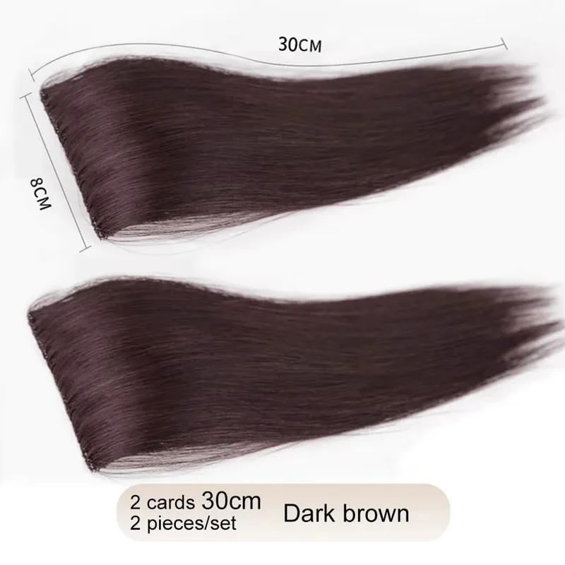 Synthetic 2 pieces/set of wig pads hair extensions opening and top replacement pieces replacement artifact — image 23