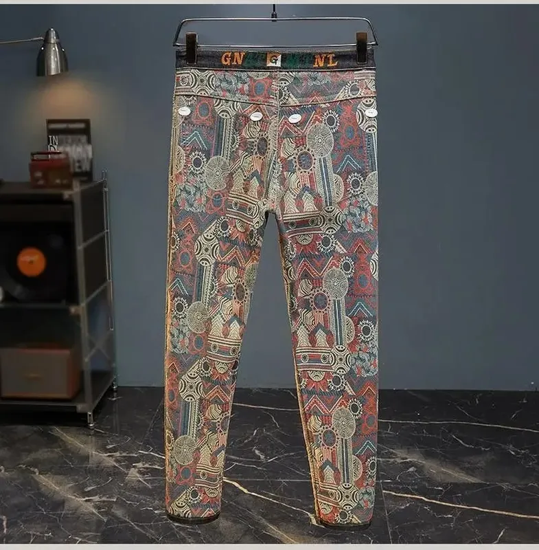 Autumn New Fashion 2026 Men's Jeans Small Straight Elastic Loose Simple Korean Trend Pants Low Rise Jeans Man Pants — image 6