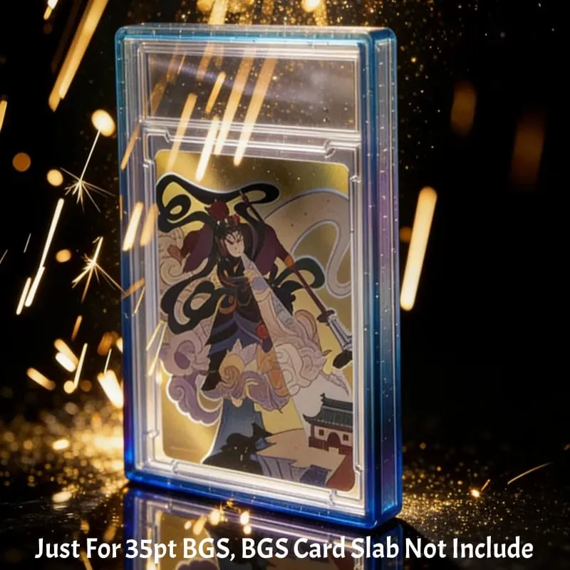 Glitter TPU Slab Bumper Guard Case Holder Protective Skin Display Sleeves with Clear Back for BGS 35PT Graded Trading Card