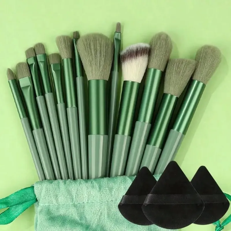 Makeup Brush Set Soft Fluffy Professional Cosmetic Foundation Powder Eyeshadow Kabuki Blending Make Up Brush Beauty Tool Makeup Sponge Storage Bag