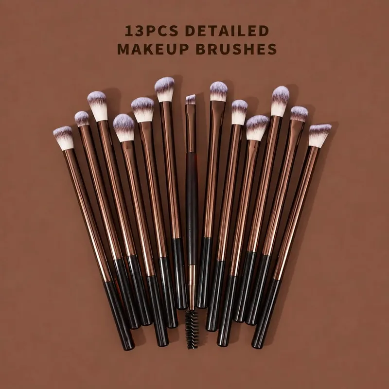 14Pcs Professional Makeup Brush Set Soft Synthetic Hair Foundation Powder Blush Eyeshadow Blending Brushes With Storage Bag — image 2