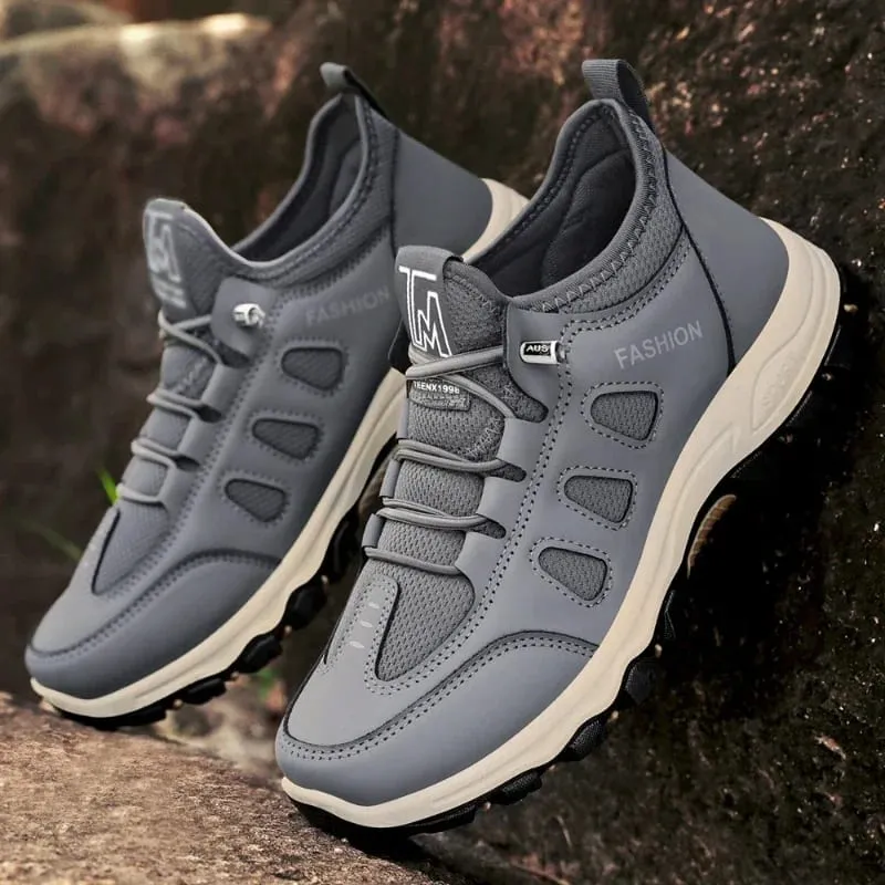 Men's Hiking Shoes Fashion High Quality Men Sneakers Outdoor Trekking Climbing Sport Shoes Breathable Lace Up Men Walking Shoes — image 3