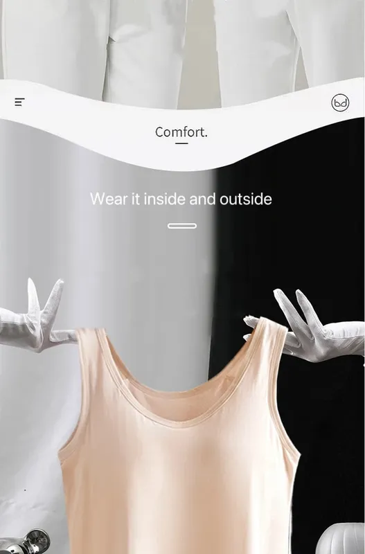 1pcs Women's Vest Tops Round Neck Vests Solid Color Padded Slim Fit Tank Tops Sexy Feminino Casual Tank Tops With Built In Bras — image 8