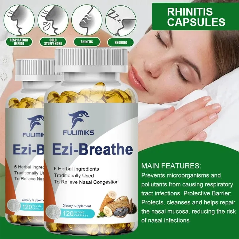 Respiratory & Nasal Health Capsules 6 Herbal Relieves Stuffy Nose Congestion Rhinitis & Supports Breathing Comfort — image 5