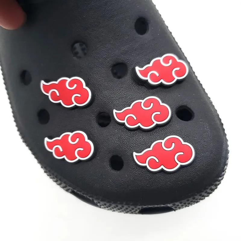 「ナルト グッズ 暁 組織ロゴ 靴チャーム クロックス 靴 穴あき バックル DIY メンズ 卸売」