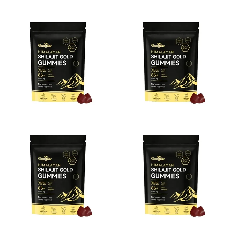 Himalayan Shilajit Gold 60 Gummies Minerals Formula Supports Energy Boost & Body Vitality Natural Nutritional Dietary Supplement