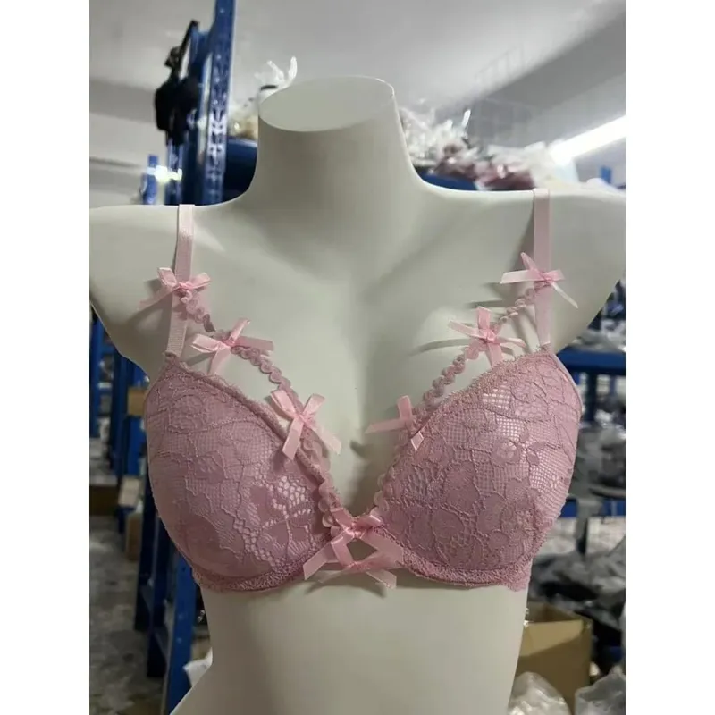 1. BANERDANNI Pure Style Femmes Lingerie Costume Violet Fine Sangle Bowknot Confort Sous-Vêtements Respirants Ensemble Taille 32-38 Vêtements Intimes