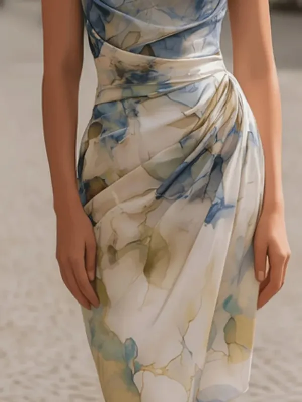 Women's elegant off-the-shoulder and fitted long dress suitable for commuting casual outings weddings and formal banquets. — image 4
